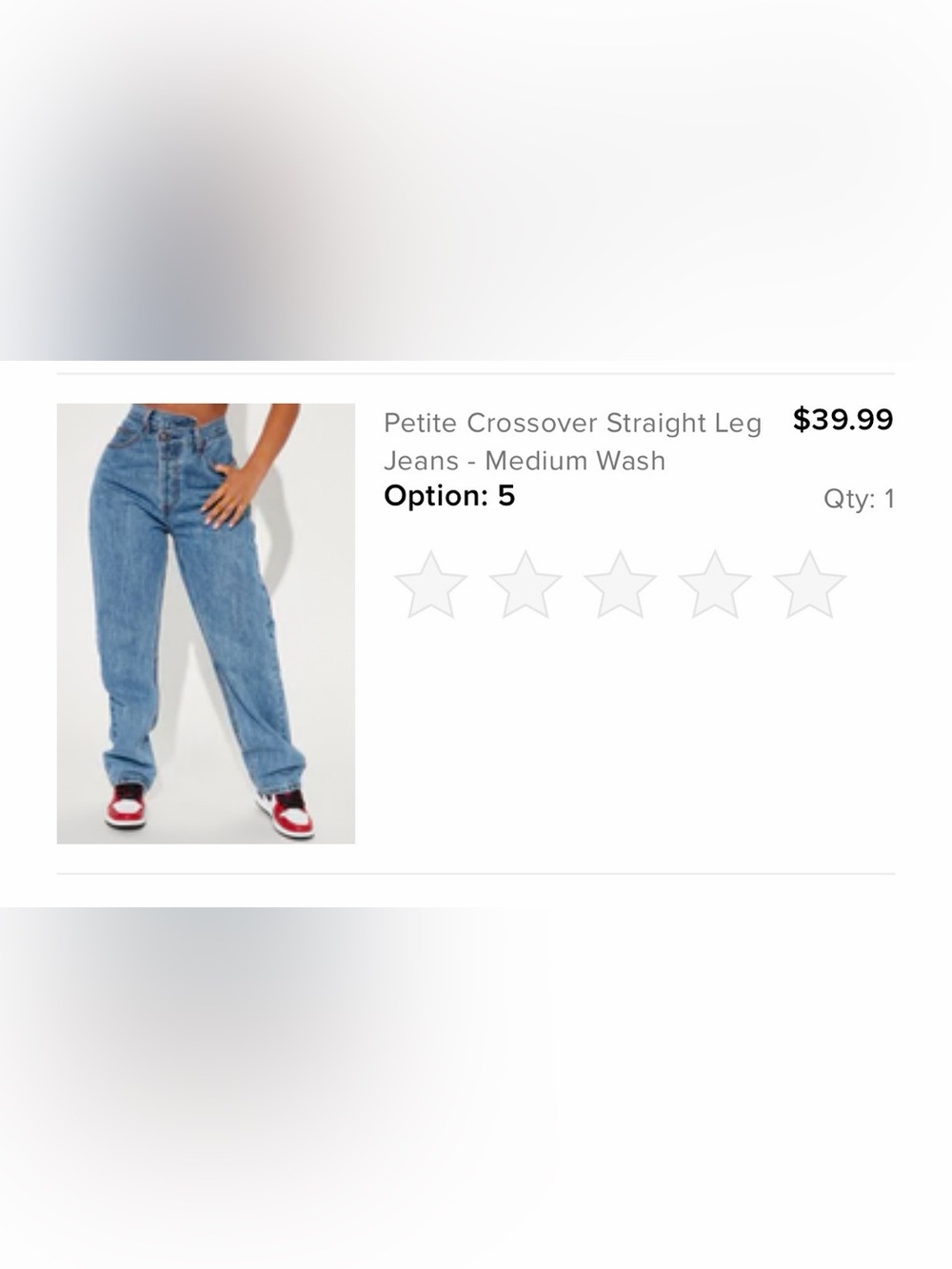 Fashion Nova Petite Crossover Straight Jeans - Medium Wash (Blue)